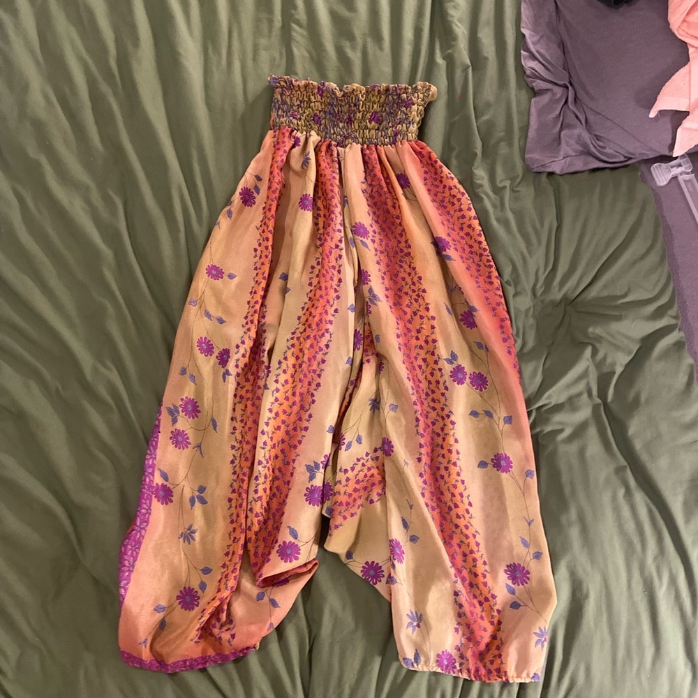 Floral 100% silk Harem Pants